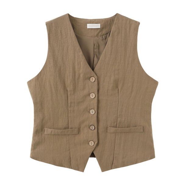 LUXZUZ 7977-2919  Alessandra Vest - Dark Sand 