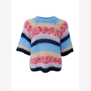 Black Colour 1242 BCSOPHIE striped jumper - Blue Multi