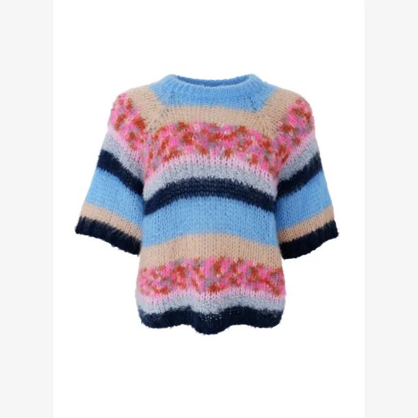 Black Colour 1242 BCSOPHIE striped jumper - Blue Multi