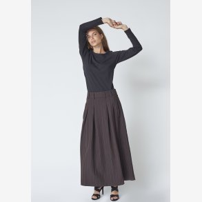 Co'couture -Anya CC Trinny Pleat Skirt - Dark Brwon 