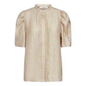 Co'couture - Tassy CC Lace SS Puff Shirt - Bisquit