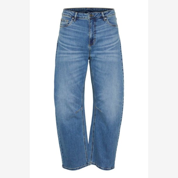 Culture 50111626 CUhailey Ami Cropped Jeans - Medium Vintage Blue Wash