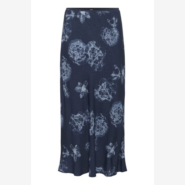 Culture 50111564 CUalexa Skirt - Blue Flower - Blue 