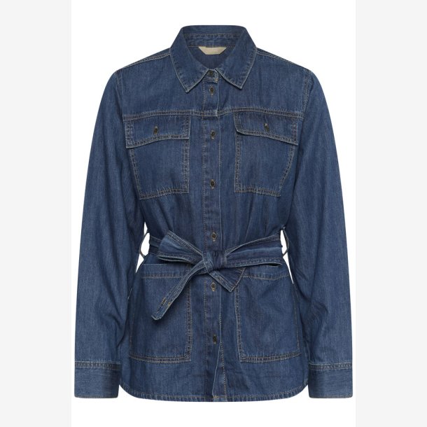 Culture 50112813 CUlava Arpa Shirt - Dark Blue Wash - Blue 