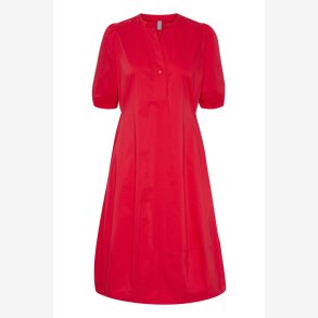 Culture 50110038 CUANTOINETT SS PLACKET DRESS - Red