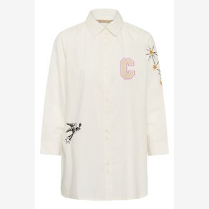 Culture 50112882 CUjila Olena Shirt - Spring Gardenia - White