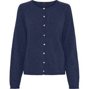 BTF CHP 500062 BTFALICE Cashmere Cardigan - Midnight Blue Melange-New