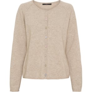 BTF CPH 500062 BTFALICE Cashmere Cardigan - Natural Beige Melange 