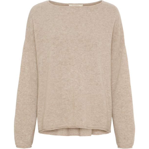 BTF CPH 500082 MIRA Pure Cashmere Pullover - Nougat Melange 