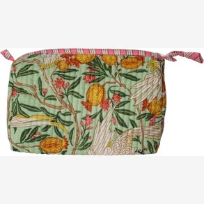 EJA AU780-997-12  Kosmetiktaske, artisan, fugl-mint/pink, 12x20 cm