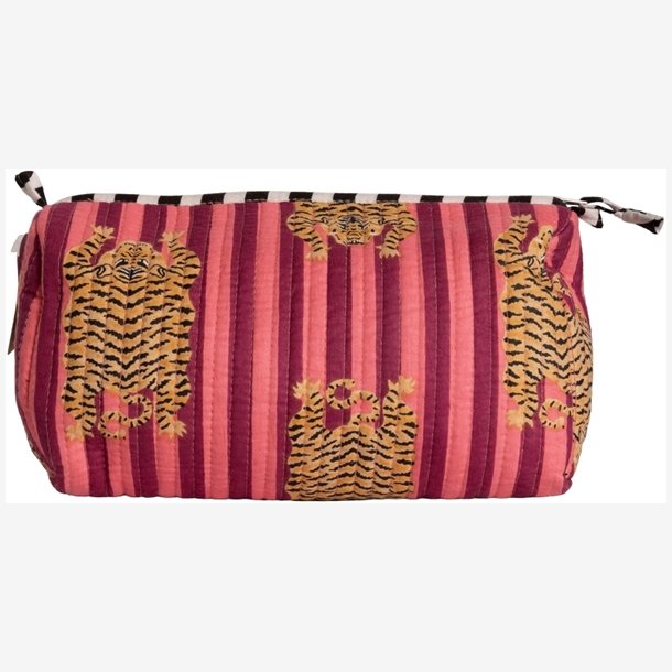 EJA AU780-997-16  Kosmetiktaske, artisan, tiger-pink/sort, 12x20 cm