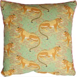 EJA AU840-997-81 Pude m/fyld Ethnic, jungle-gr�n/pink, 50x50 cm