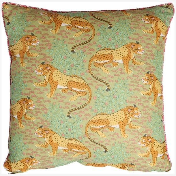 EJA AU840-997-81 Pude m/fyld Ethnic, jungle-gr�n/pink, 50x50 cm