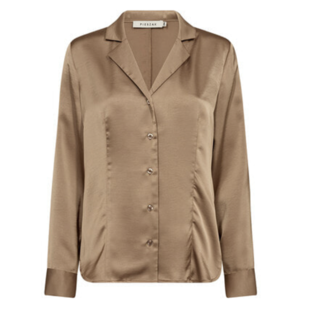 Pieszak J234742 PD-Iris Satin Shirt - camel