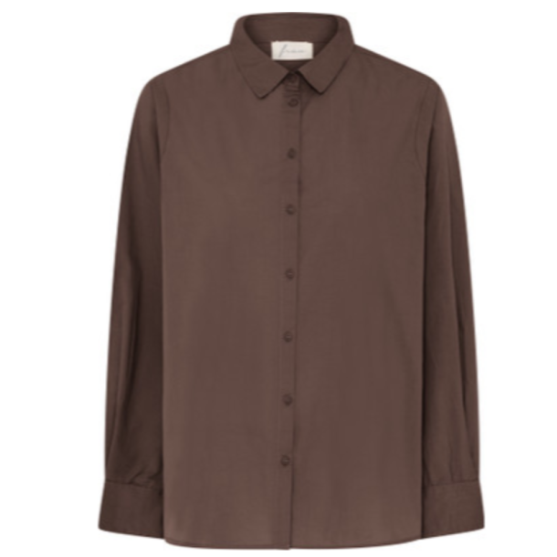 Frau Dhaka Is shirt - Coffe quartz brown 