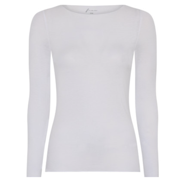 Lima Cashmere Ls Boatneck top - Bright White