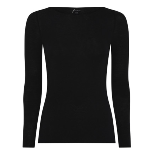 Lima Cashmere Ls Boatneck top - Black