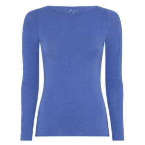 Lima Cashmere Ls Boatneck top - Amparo Blue