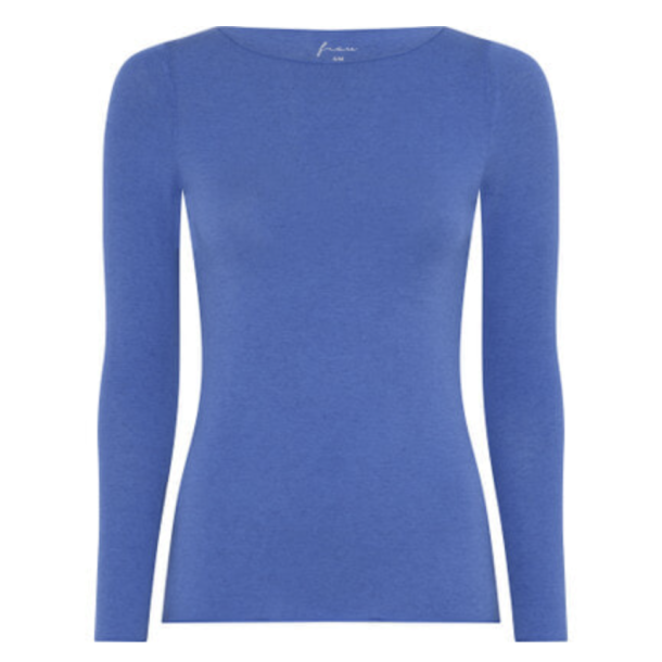 Lima Cashmere Ls Boatneck top - Amparo Blue