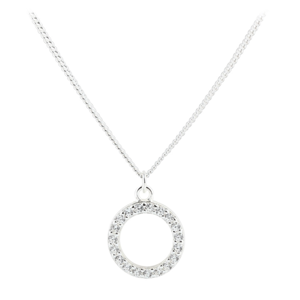 Aqua Dulce 6005 Darling Circle Necklace - Silver 42 + 3 cm 