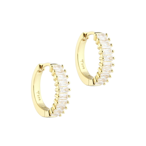 Aqua Dulce 5855 Philina Clear Hoop - Gold 15mm