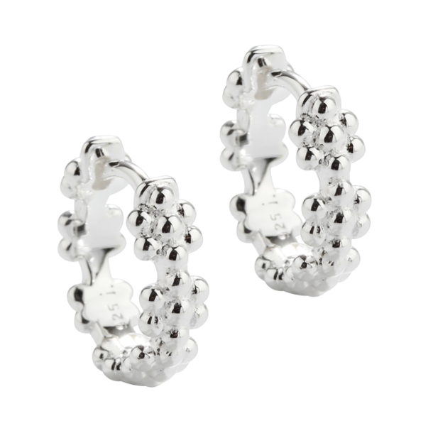 Aqua Dulce 5707 Lots Of Flowers Hoop - Silver 15 mm