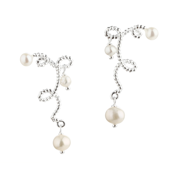 Aqua Dulce 5517 Love Stud Earring - Silver 