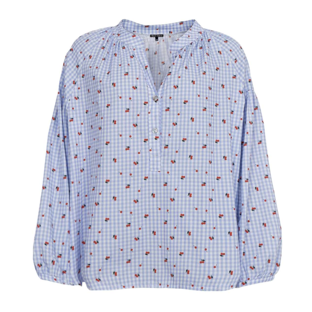 BC 40899 Witty Shirt Blouse - Blue Cherry