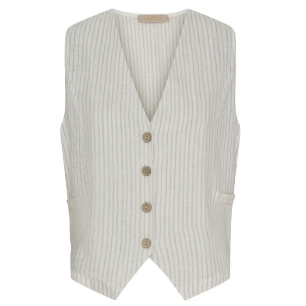 Marta 86331 MdcEdel Vest - Stripe Grey