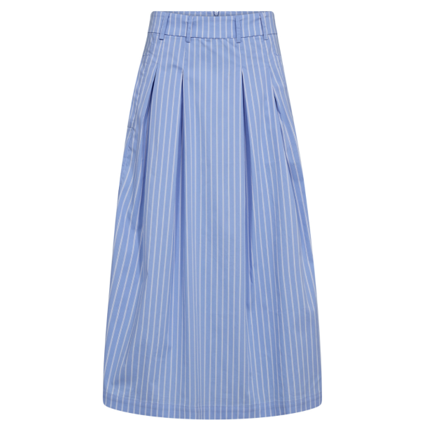 Co'couture - Mica CC Stripe Pleat Skirt- Pale Blue 