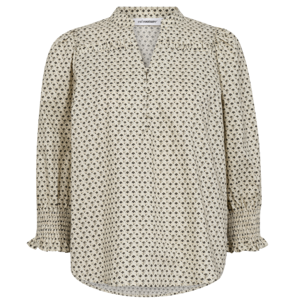 Co'couture - Elsy CC Frill SS Blouse - Bone