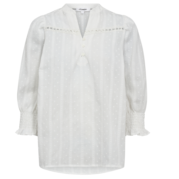 Co'couture - Maddie CC Frill SS Shirt - Bone