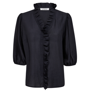 Co'couture - Anika CC Frill SS Shirt - Navy