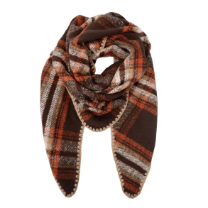 BC 208356 Bcleoni Chequered Scarf - Mocca 