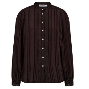 Co'couture - KesiCC Lace Shirt - Dark Brown 