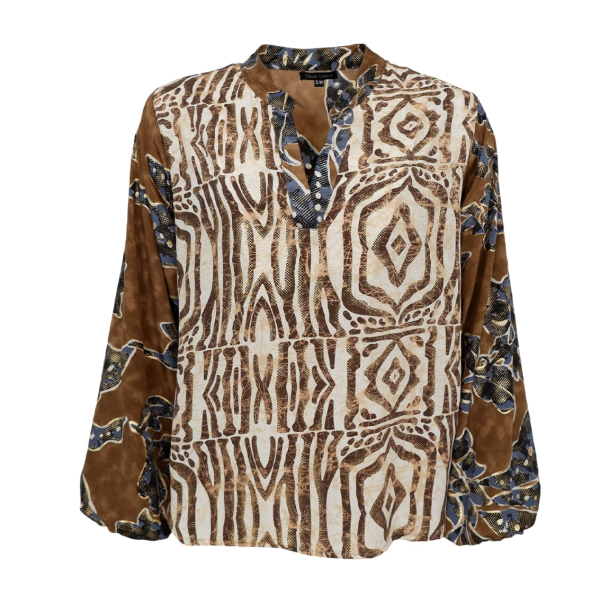 BC 39227 Luna Blouse - Lily Blue 