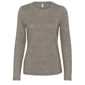 Culture 50111031 CUalexandra Jersey LS Tshirt - Timber Wolf / Black Stripe