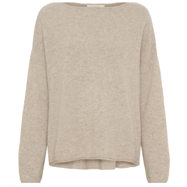 BTF CHP 500082 Oversized Pure Cashmere Blouse - Nougat Melange 