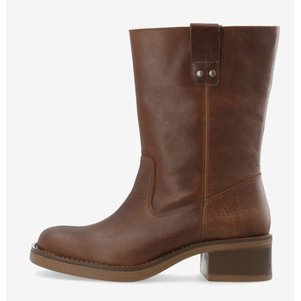 BIANCO 11302308 BIAMARY Mid Pull On Boot Pull Up Leather - Cognac 