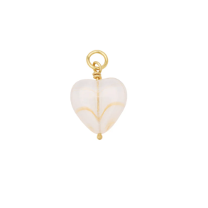 Pico French Grande Heart Pendant - White- FG 