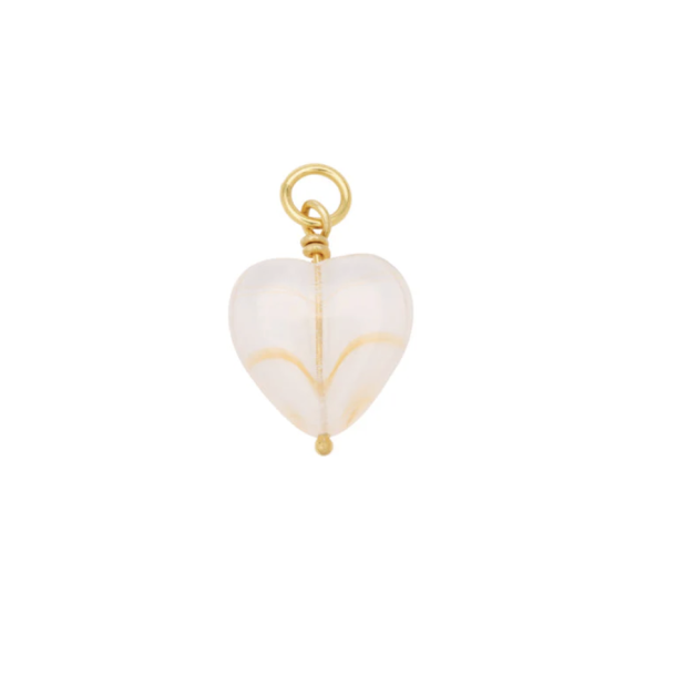 Pico French Grande Heart Pendant - White- FG 