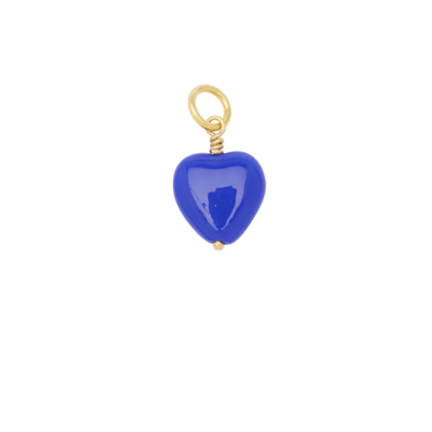 Pico French Heart Pendant - Blue- FG 