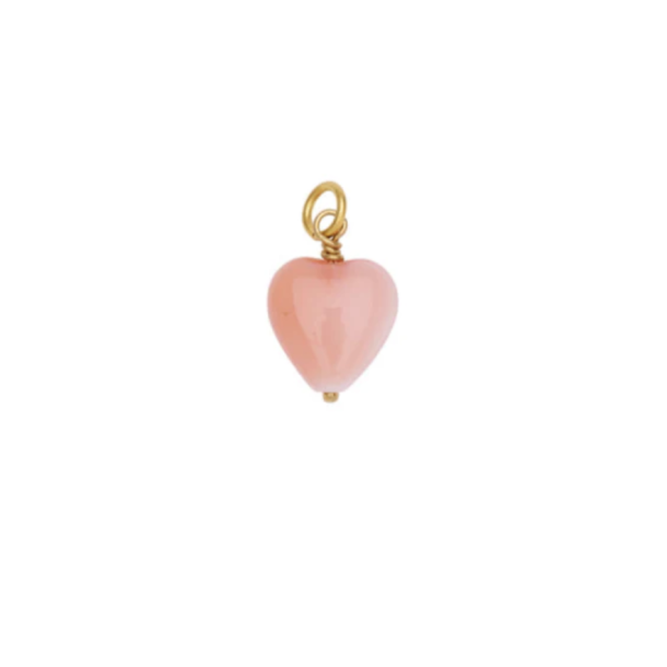 Pico French Heart Pendant - Coral- FG 