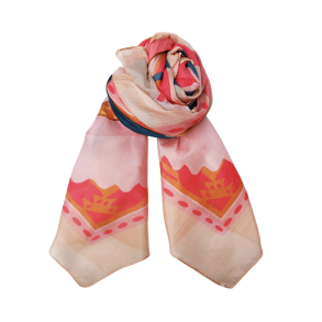 BC 208434 Viola Silk Scarf - Peach Rose 