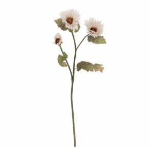 Bloomingville 82072847 Chrysantemum Stilk, Hvid, Kunstige Blomster