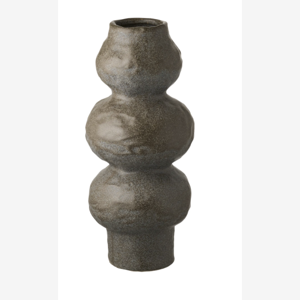 HOUSE NORDIC 4441802 Vase keramik - M�rkegr� 