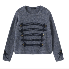 LUXZUZ 1516-2998 Zarina Knit - Denim Blue 