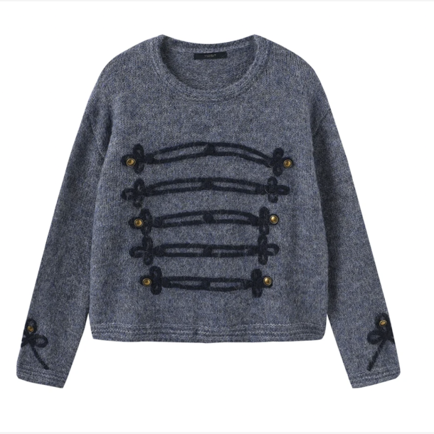 LUXZUZ 1516-2998 Zarina Knit - Denim Blue 