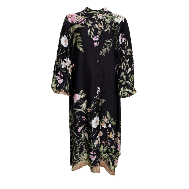 BC 40901 Zennia Flower Dress - Black flower 
