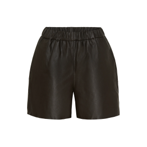 Notyz 11193 Leather shorts - Dark Chocolate Brown 